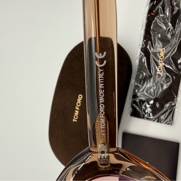 Tom Ford Oversized Pink-Brown Gradient Round Sunglasses - Picture 8 of 10